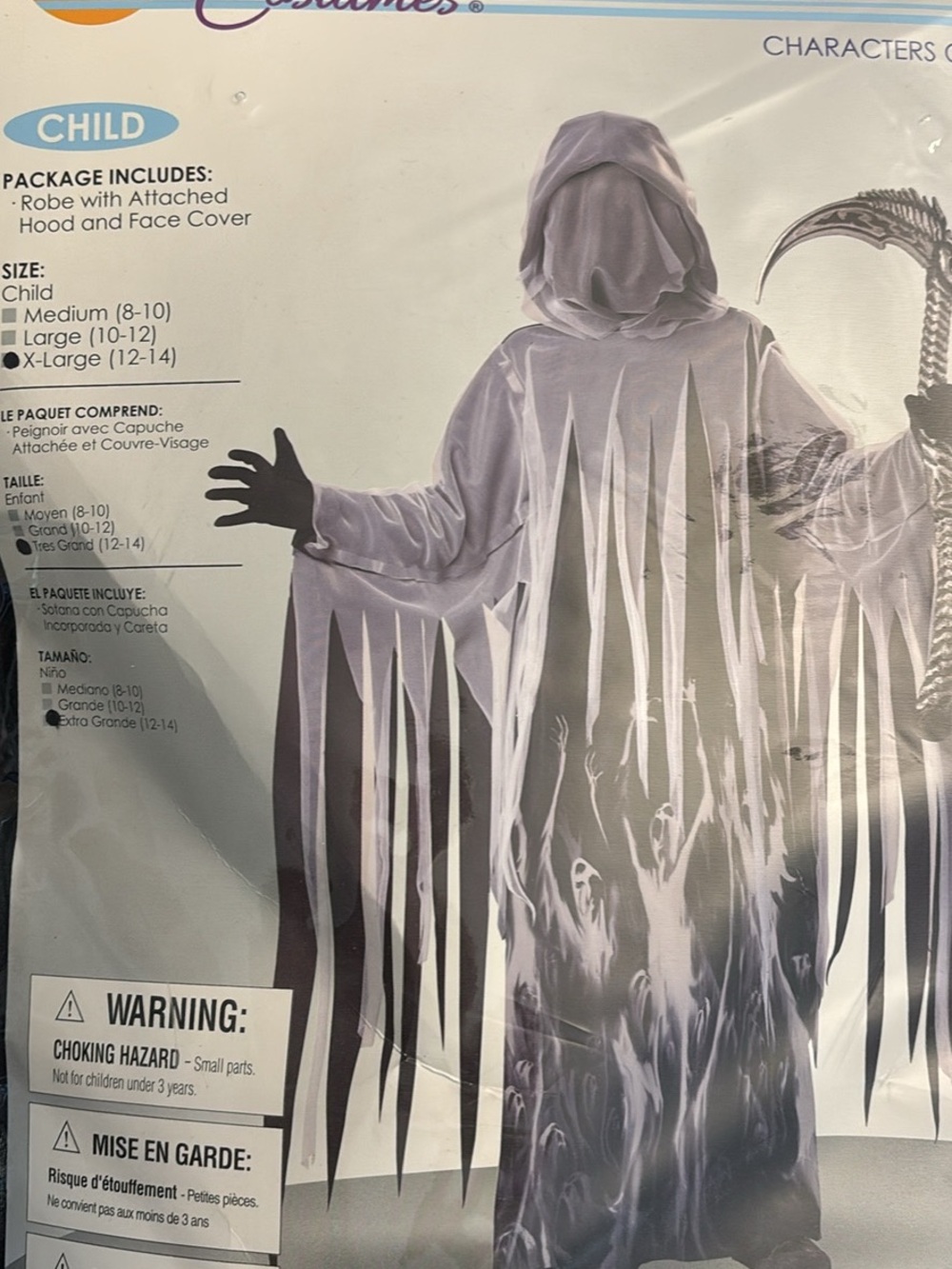 California Costumes Gray Ghost Reaper Hooded Robe